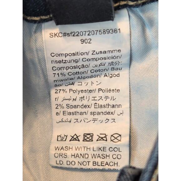 Shein Women's Plus Size 3XL Blue Skinny Distressed Dark Wash Cotton Blend Jeans - Picture 11 of 14